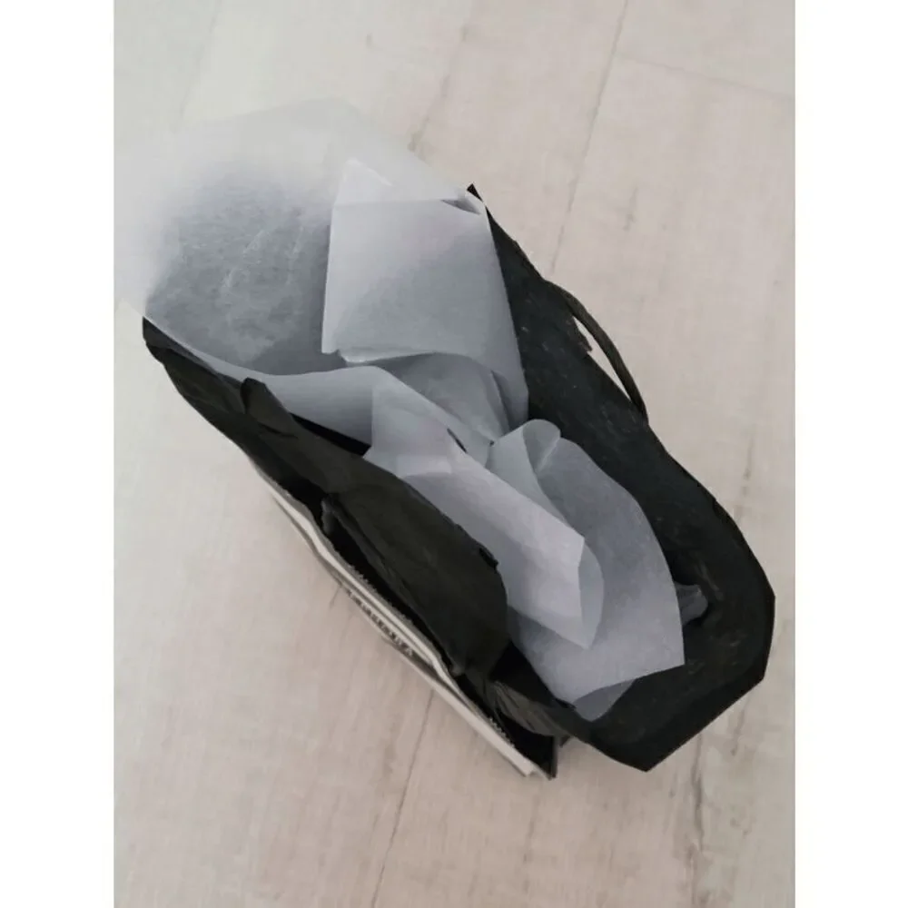 🖤🤍 SEPHORA Empty Black White Striped Paper Shopping Gift Bag with Tissues